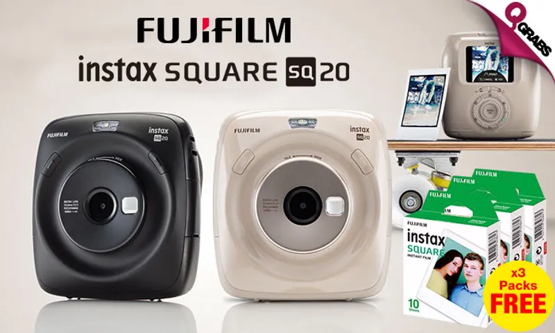 Fujifilm Instax Square SQ20 with FREE One Pack Square Film!
